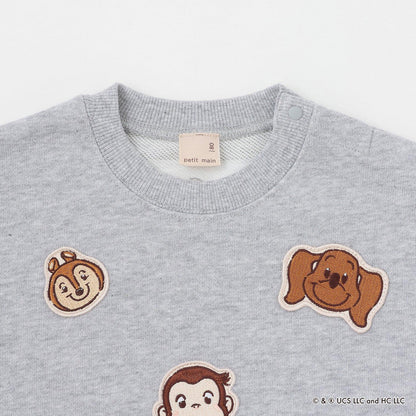 【好奇猴喬治】臉部貼布繡衛衣