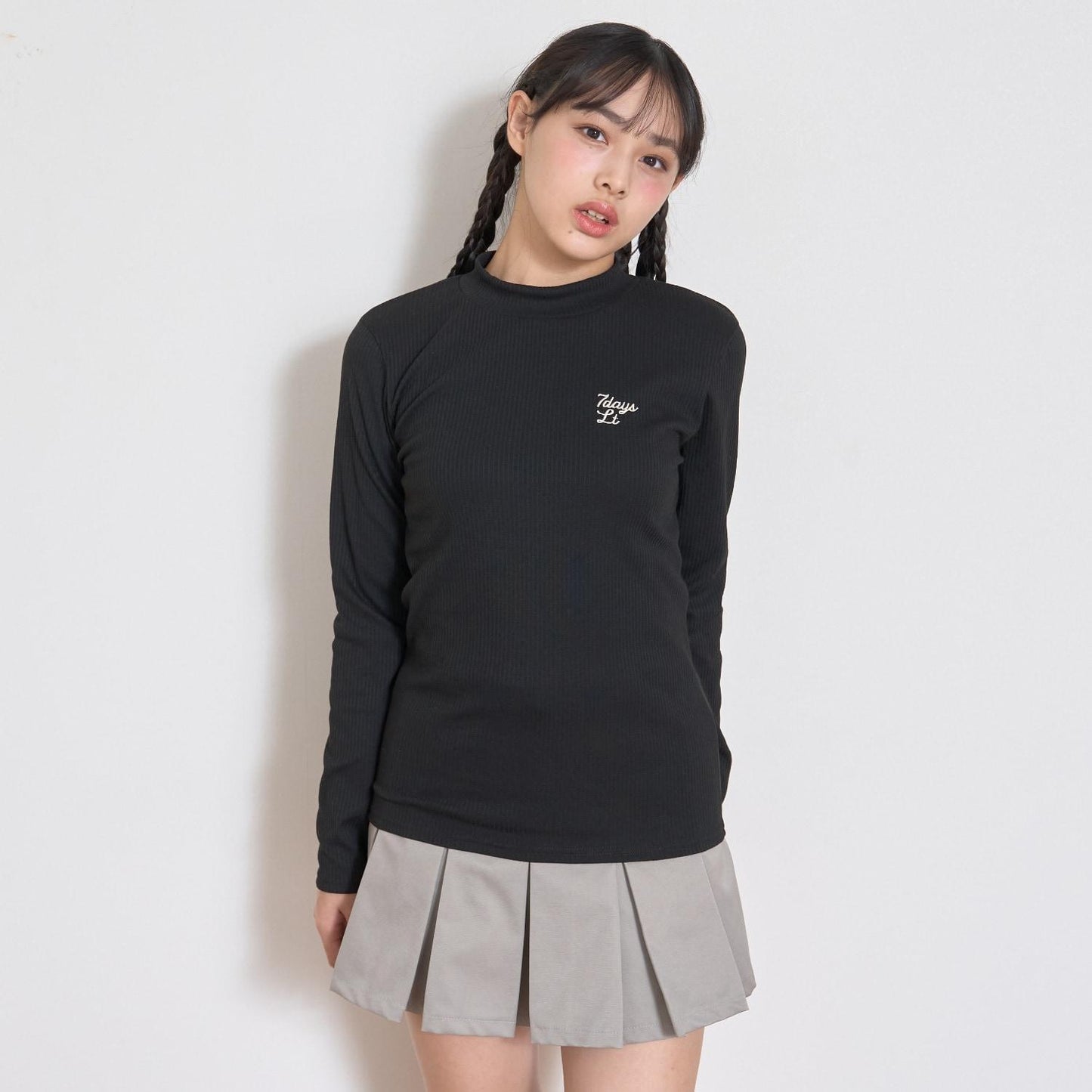 【7days】高領羅紋T恤