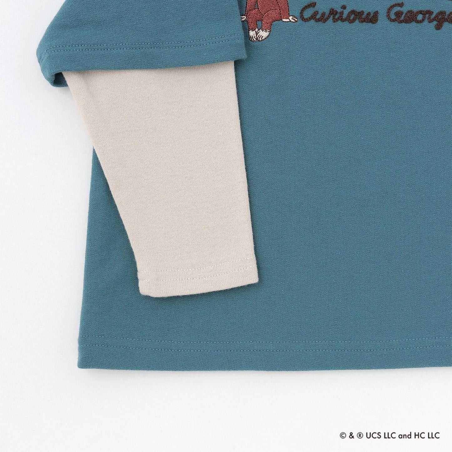 【好奇猴喬治】拼接長袖衛衣