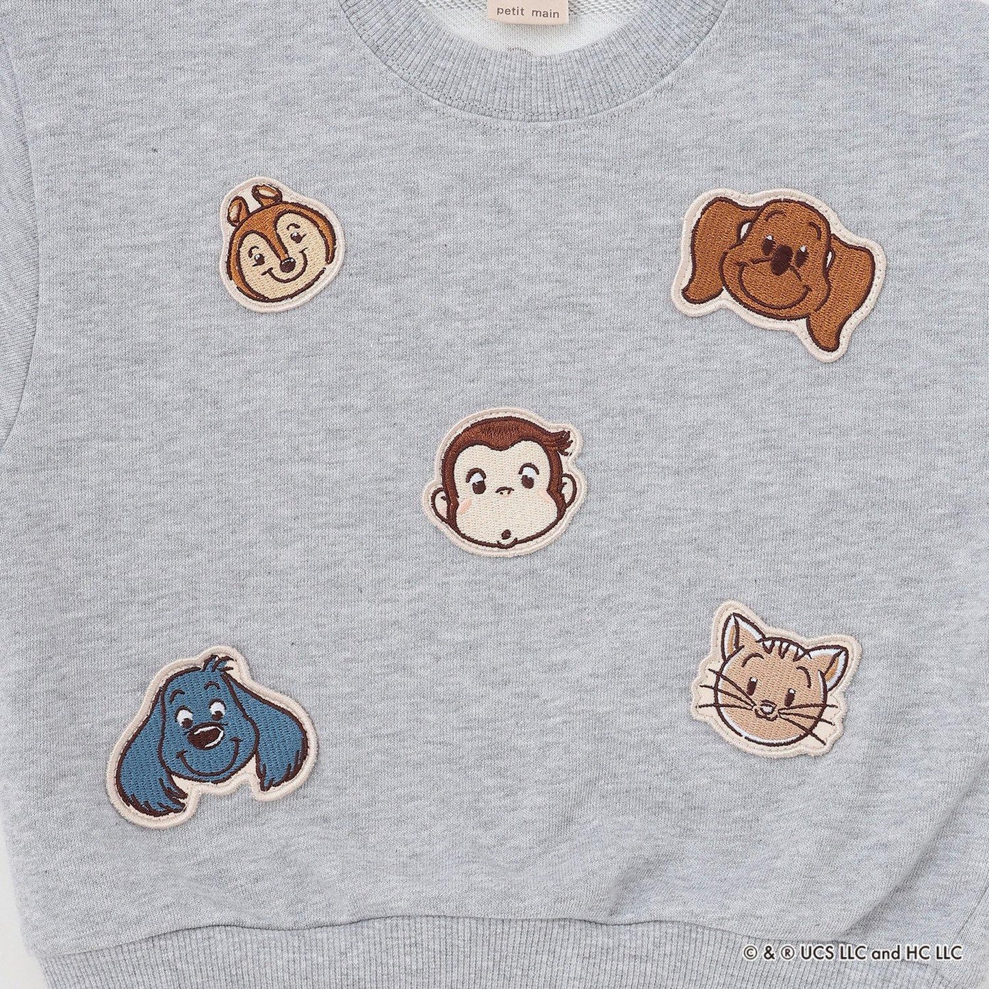 【好奇猴喬治】臉部貼布繡衛衣