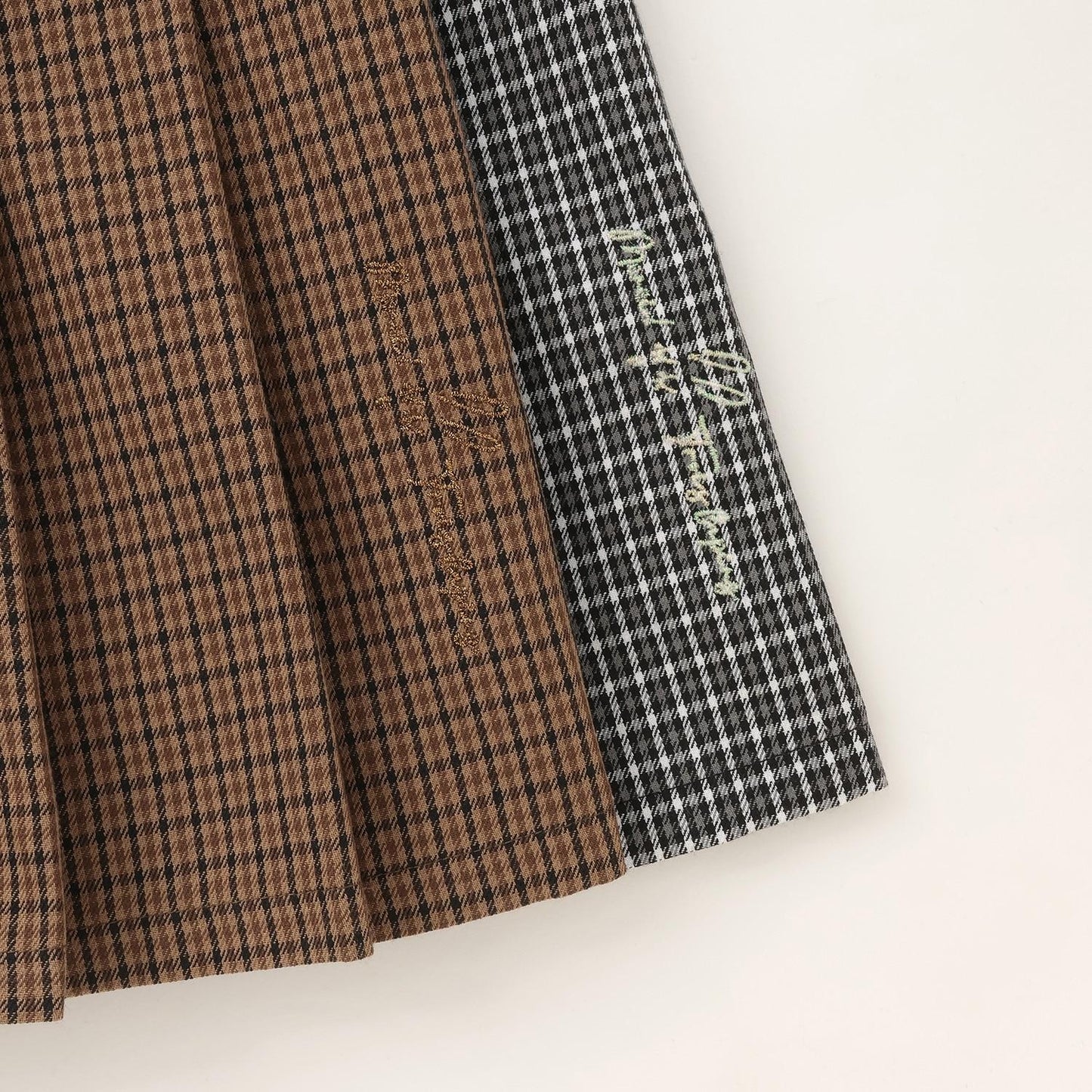 【Trois Lapins】格紋百褶連衣裙