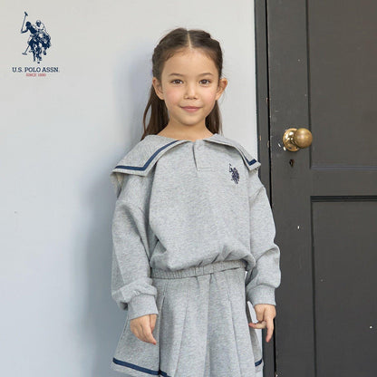 【U.S.POLO ASSN.】單點刺繡翻領衛衣