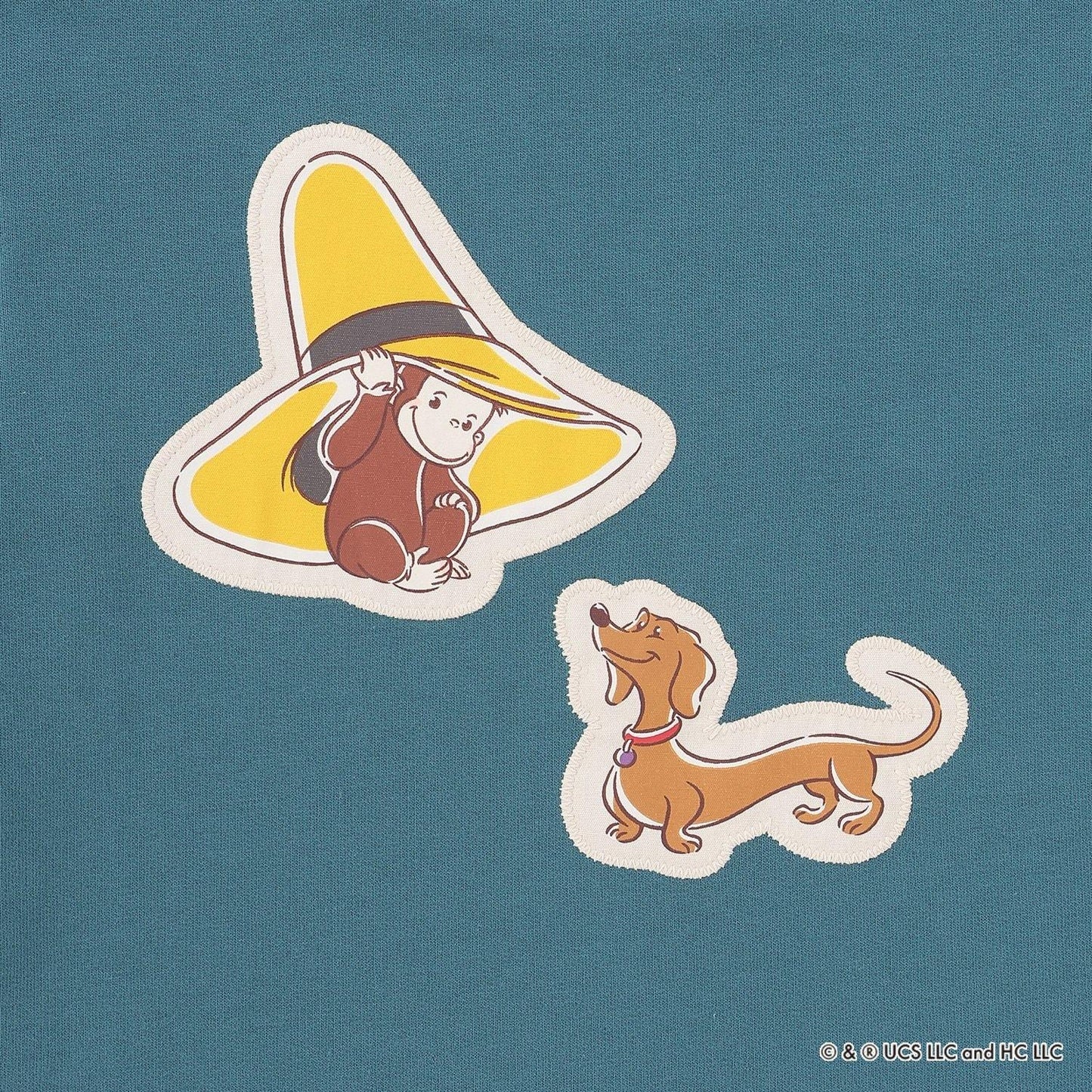 【好奇猴喬治】拼接長袖衛衣