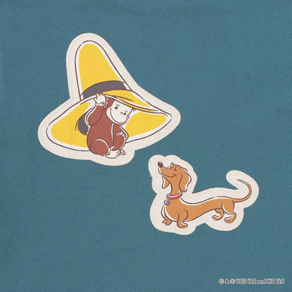 【好奇猴喬治】拼接長袖衛衣