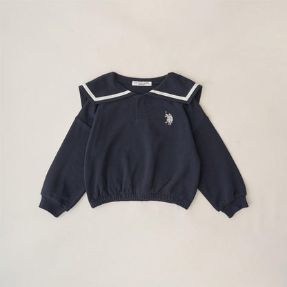 【U.S.POLO ASSN.】單點刺繡翻領衛衣