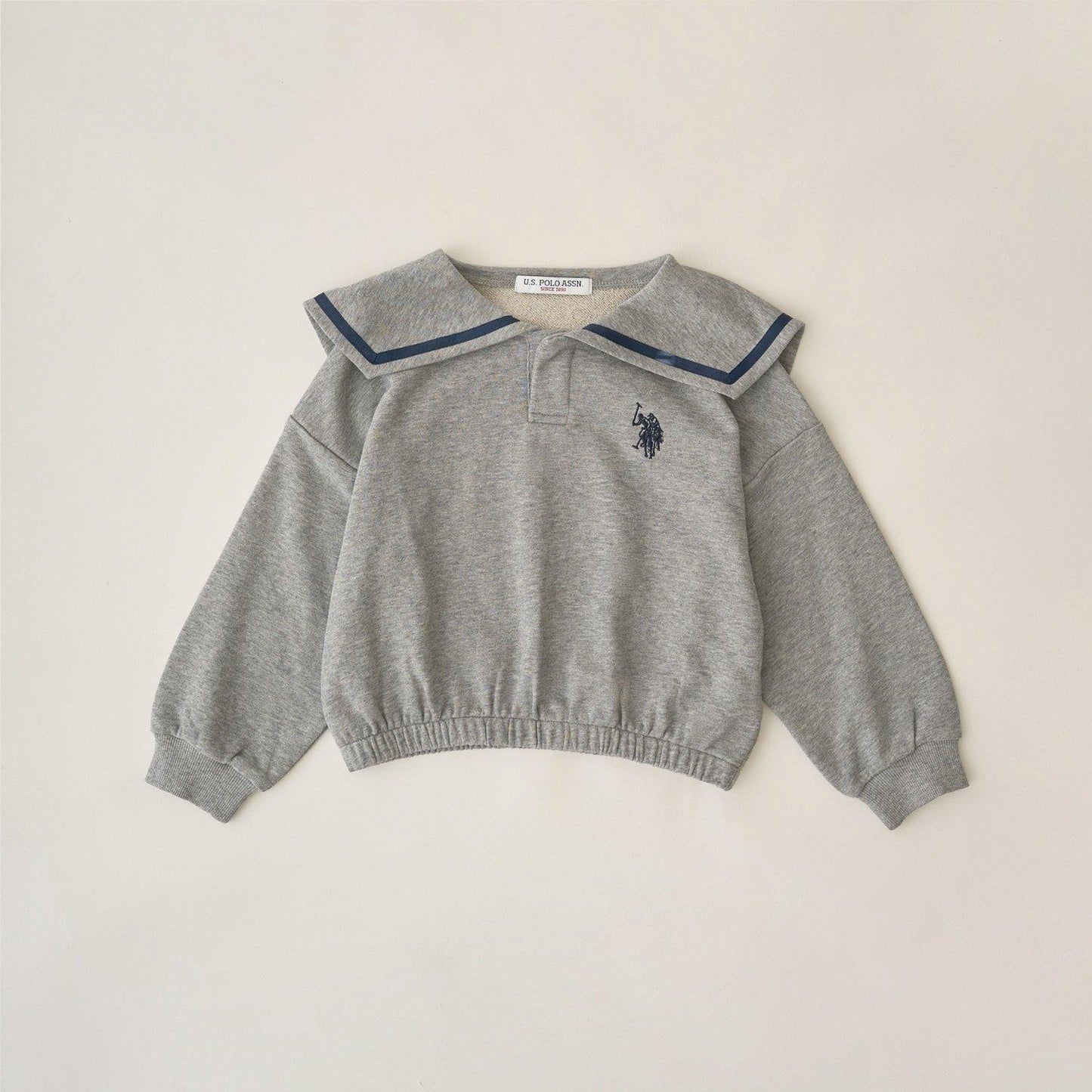 【U.S.POLO ASSN.】單點刺繡翻領衛衣