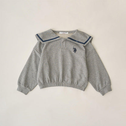 【U.S.POLO ASSN.】單點刺繡翻領衛衣