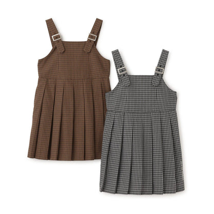 【Trois Lapins】格紋百褶連衣裙
