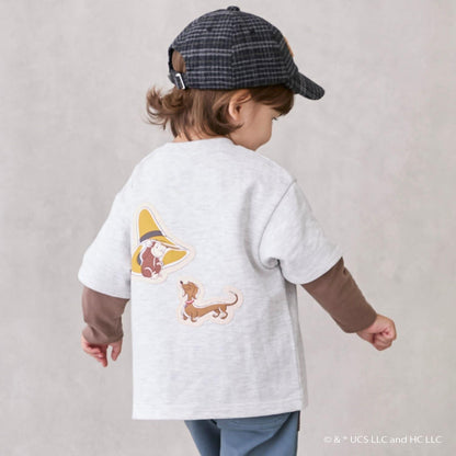 【好奇猴喬治】拼接長袖衛衣