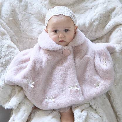 2WAY領結毛絨披肩