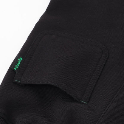 恐龍刺繡羅紋褲腳工裝褲