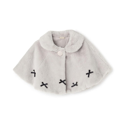 2WAY領結毛絨披肩