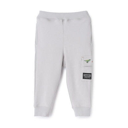 恐龍刺繡羅紋褲腳工裝褲