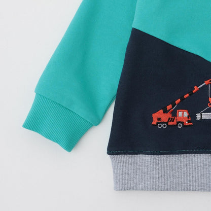 工程車輛圖案切換衛衣