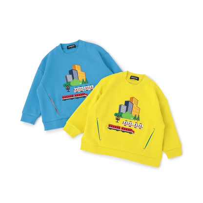 電車與城市側邊口袋衛衣