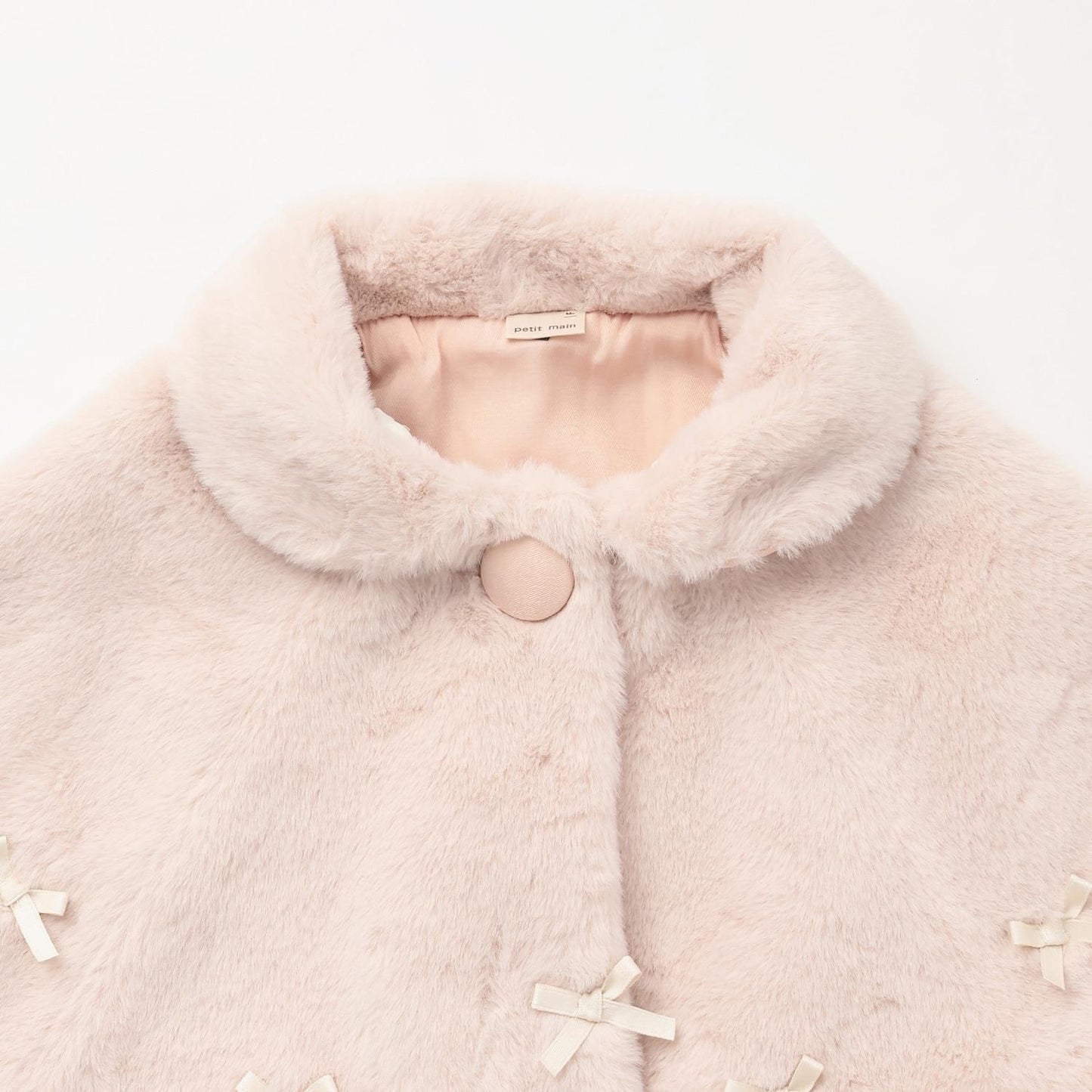 2WAY領結毛絨披肩