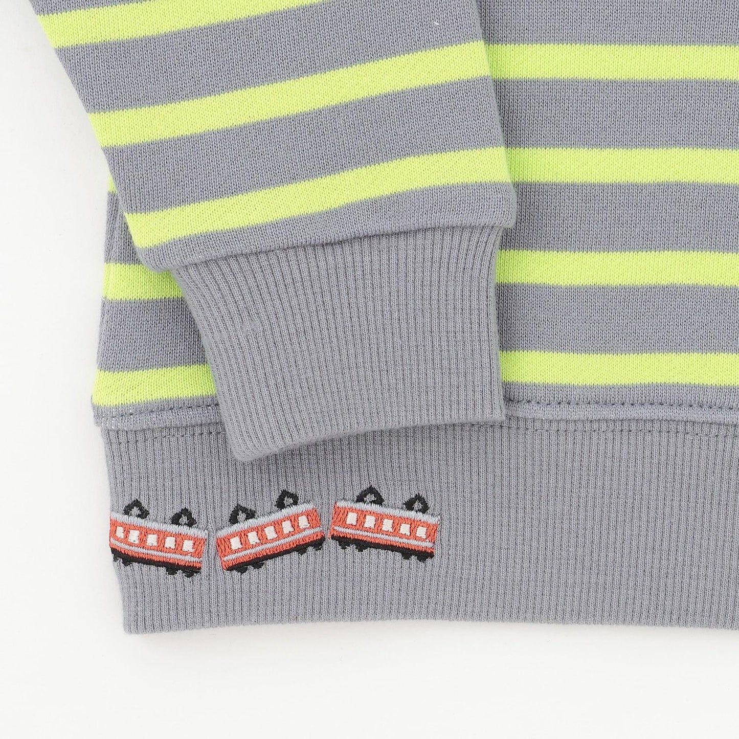 電車胸前口袋條紋衛衣