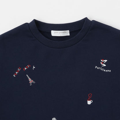 【130cm可選】巴黎圖案刺繡套頭衫