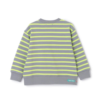 電車胸前口袋條紋衛衣