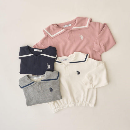 【U.S.POLO ASSN.】單點刺繡翻領衛衣