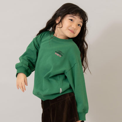 【親子款】【365D.】城市圖標刺繡寬鬆衛衣