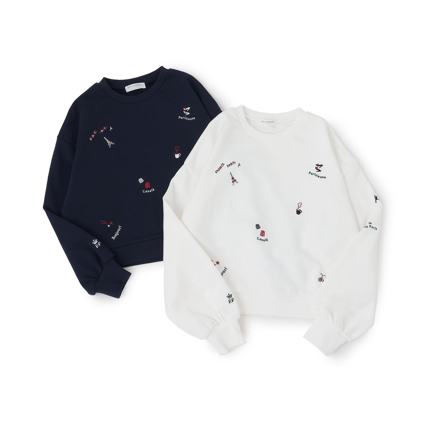 【130cm可選】巴黎圖案刺繡套頭衫