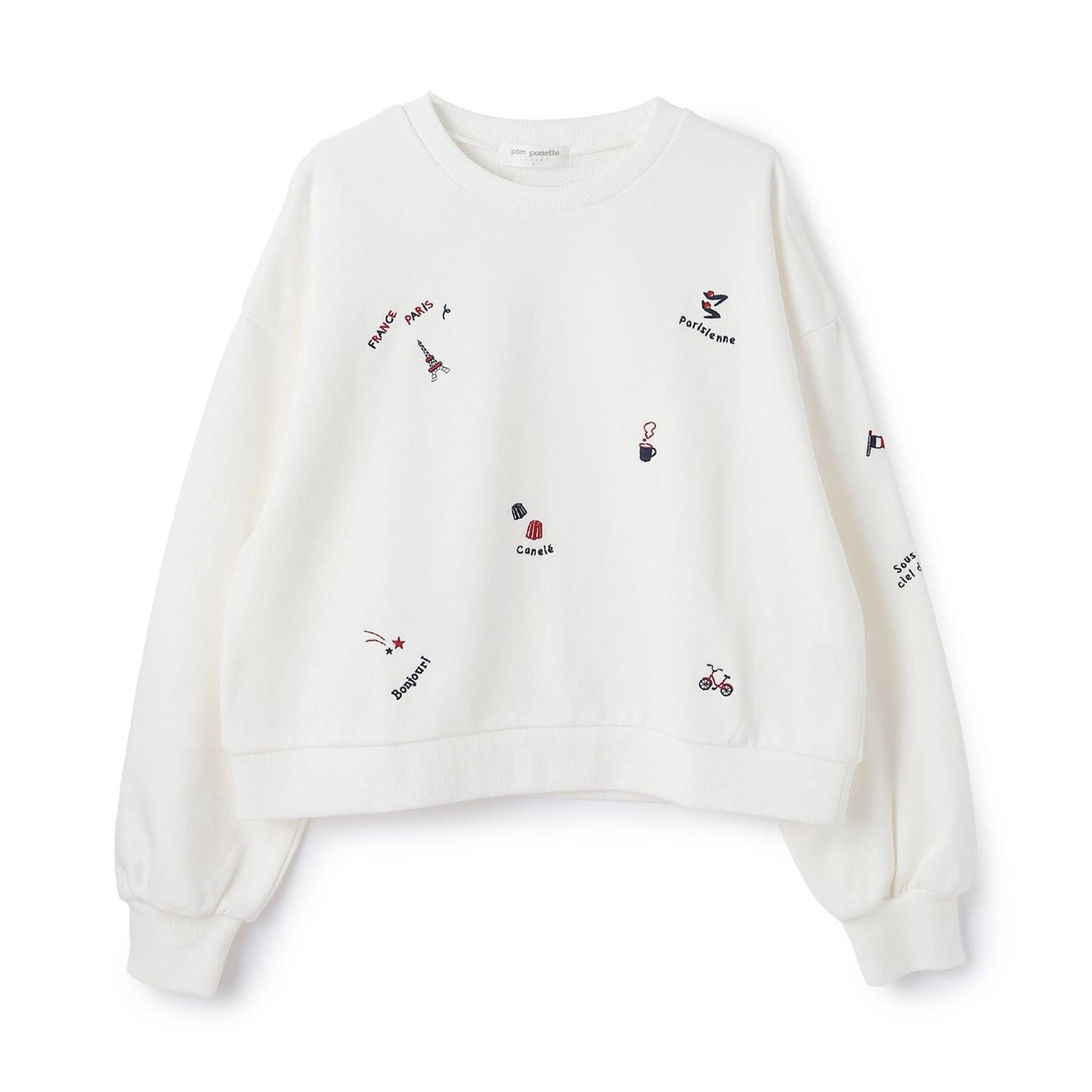 【130cm可選】巴黎圖案刺繡套頭衫