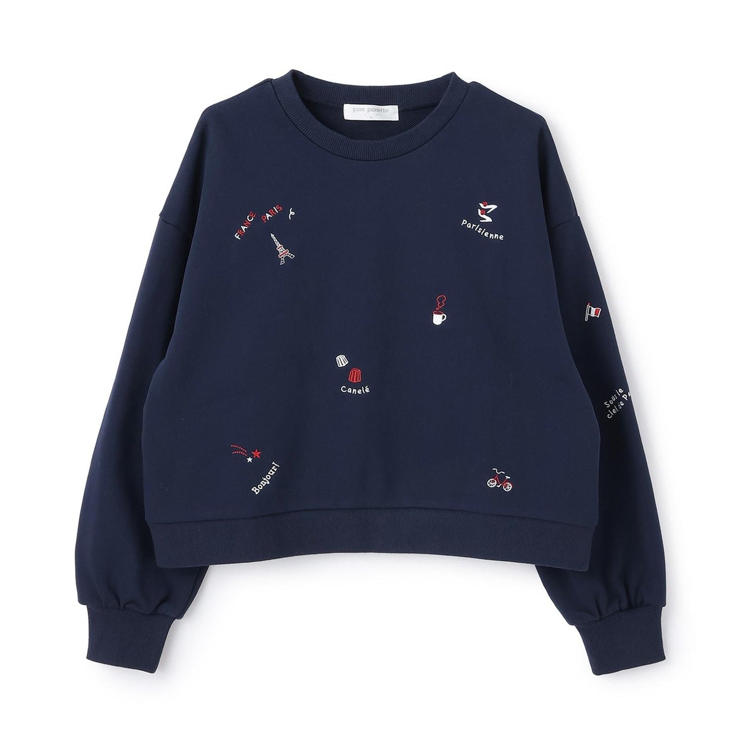 【130cm可選】巴黎圖案刺繡套頭衫