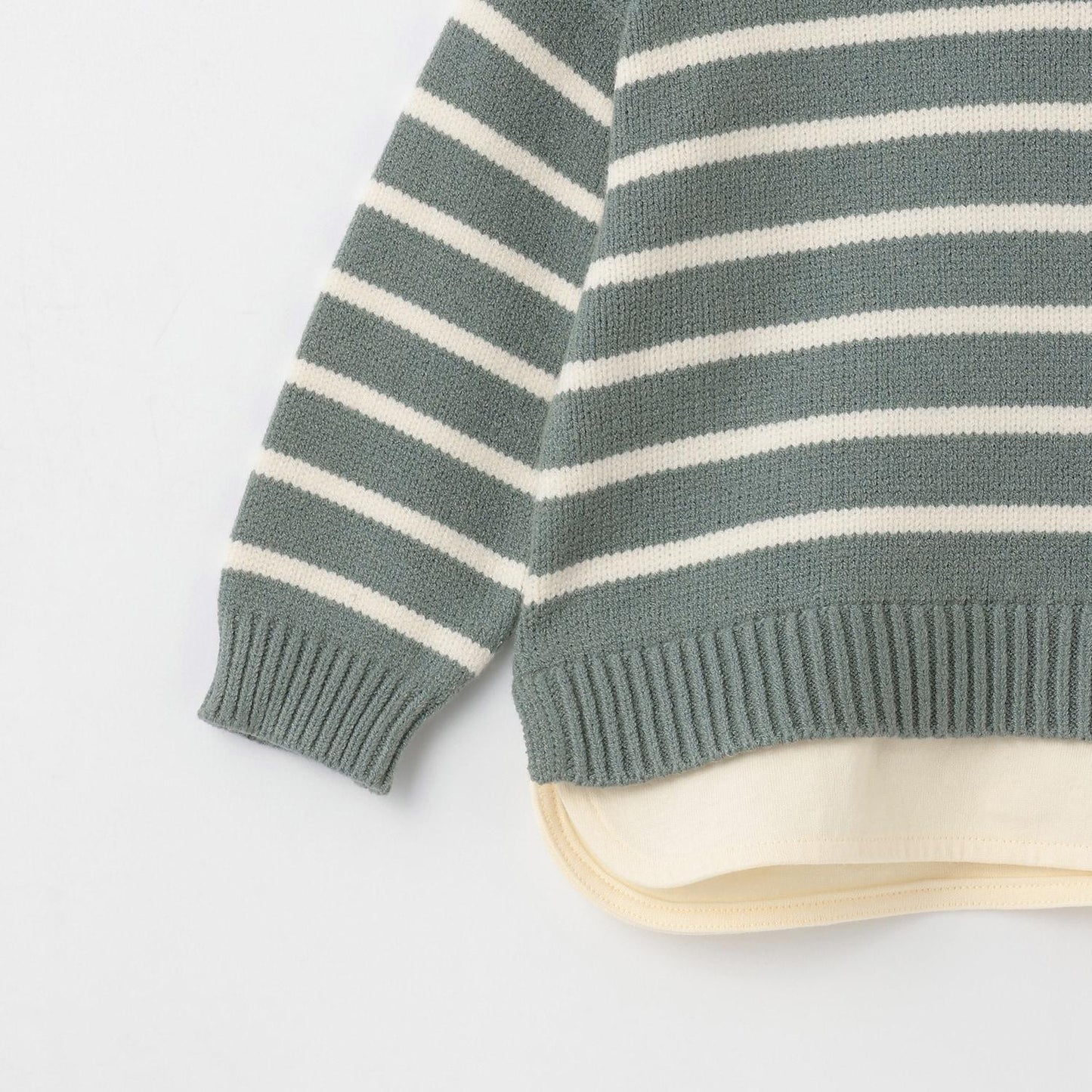 【可水洗】條紋針織衫