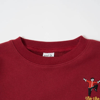 【親子款】【365D.】城市圖標刺繡寬鬆衛衣