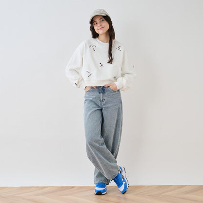 【130cm可選】巴黎圖案刺繡套頭衫