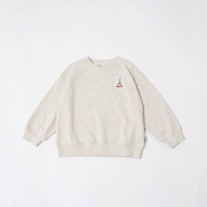 【親子款】【365D.】城市圖標刺繡寬鬆衛衣