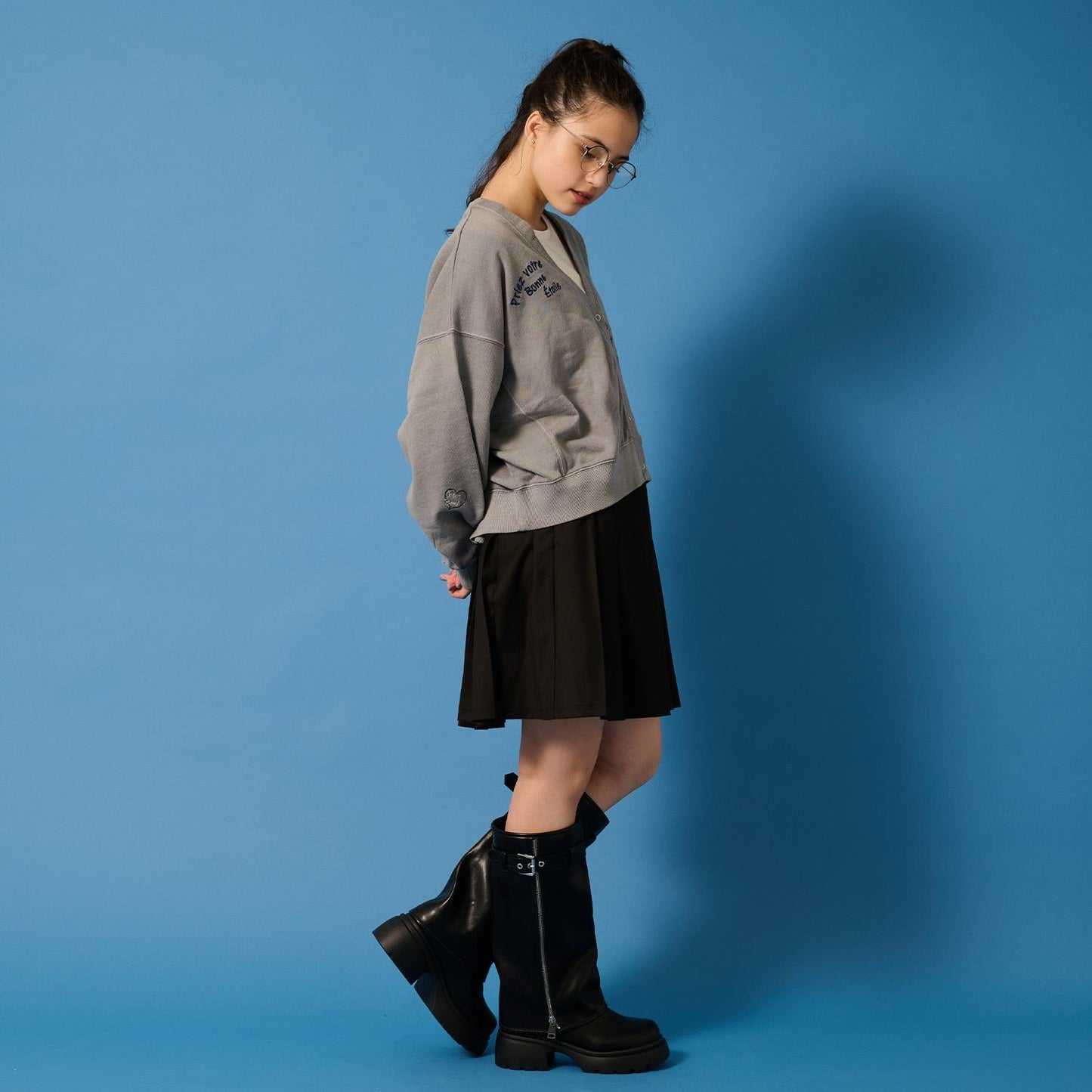 【AMI】塗鴉刺繡衛衣開衫