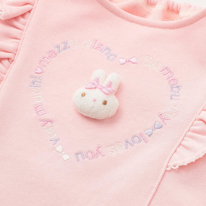 帶兔子玩偶裝飾荷葉邊衛衣