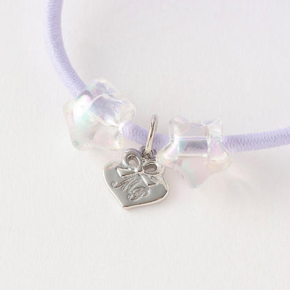 星星裝飾蝴蝶結髮圈2個裝