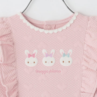 兔子貼布繡愛心提花連衣裙