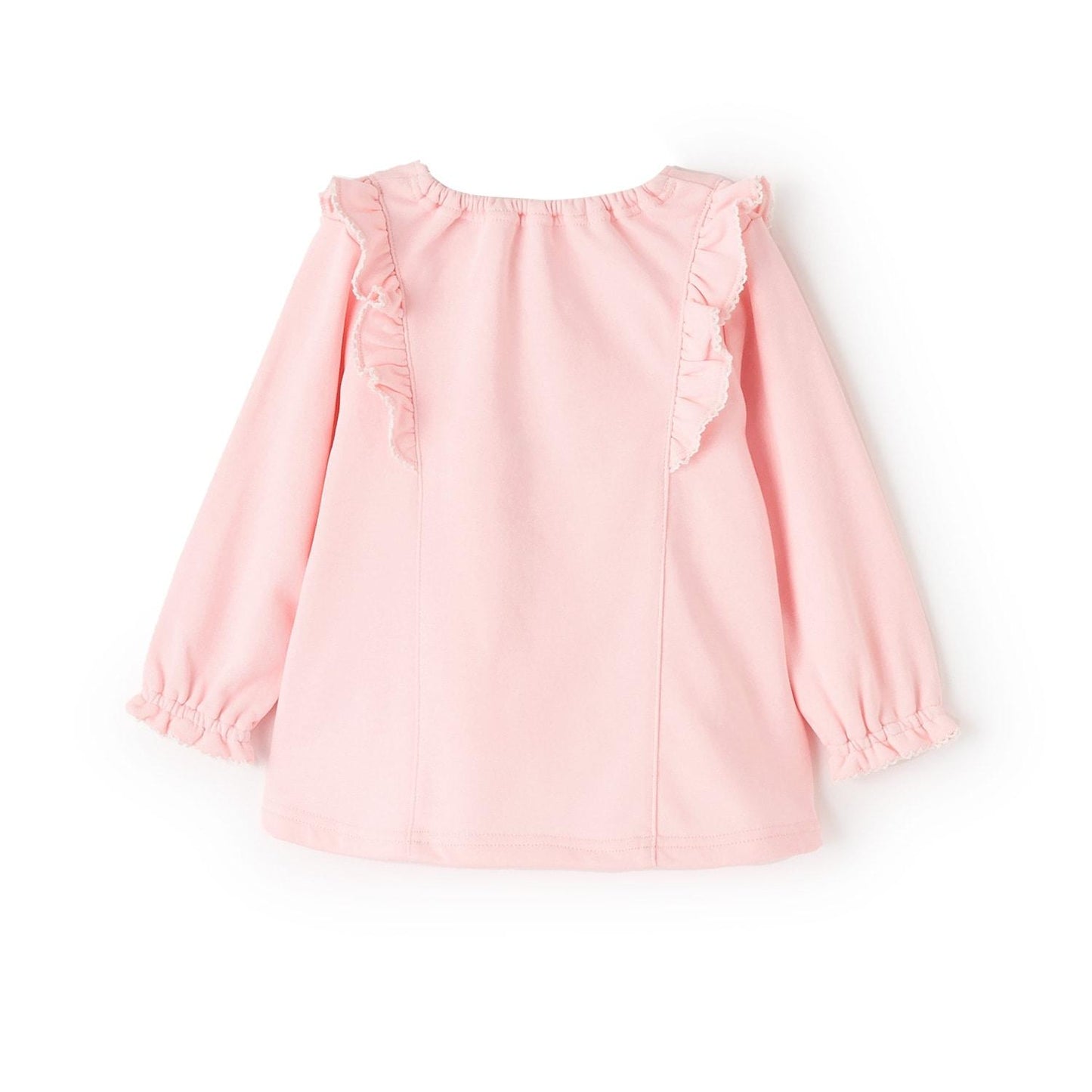 帶兔子玩偶裝飾荷葉邊衛衣