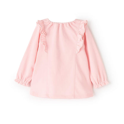 帶兔子玩偶裝飾荷葉邊衛衣