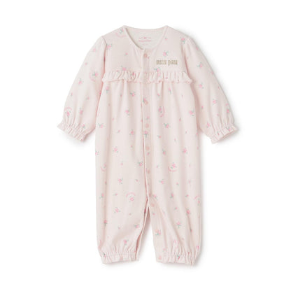 【BOX付】蝴蝶結玫瑰花紋2用連體衣&襪子套裝