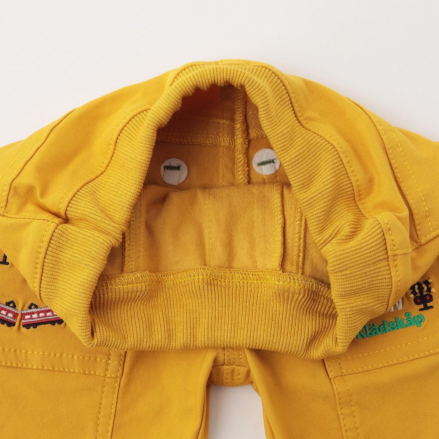 電車下襬翻邊長款直筒褲