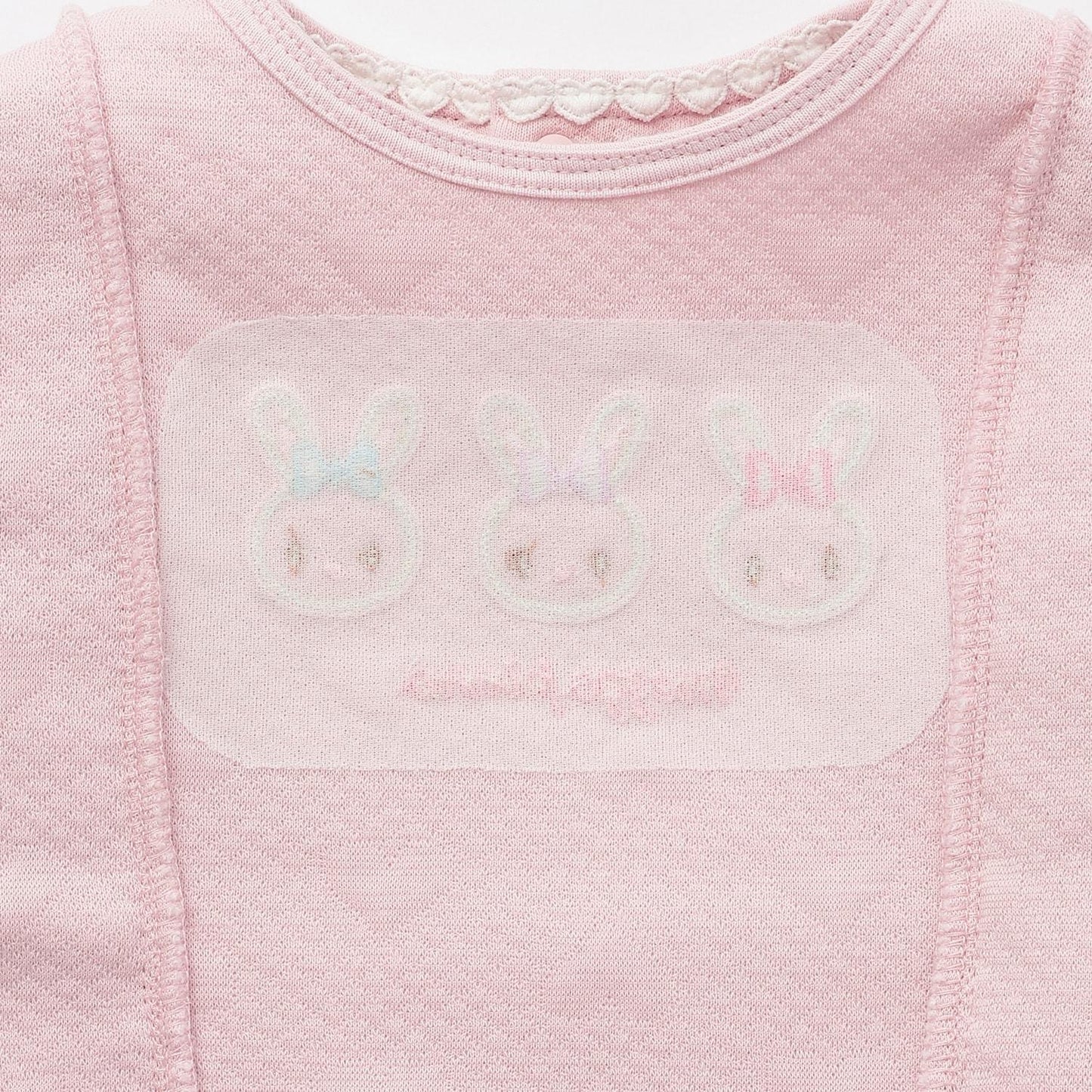 兔子貼布繡愛心提花連衣裙