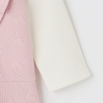 兔子貼布繡愛心提花連衣裙