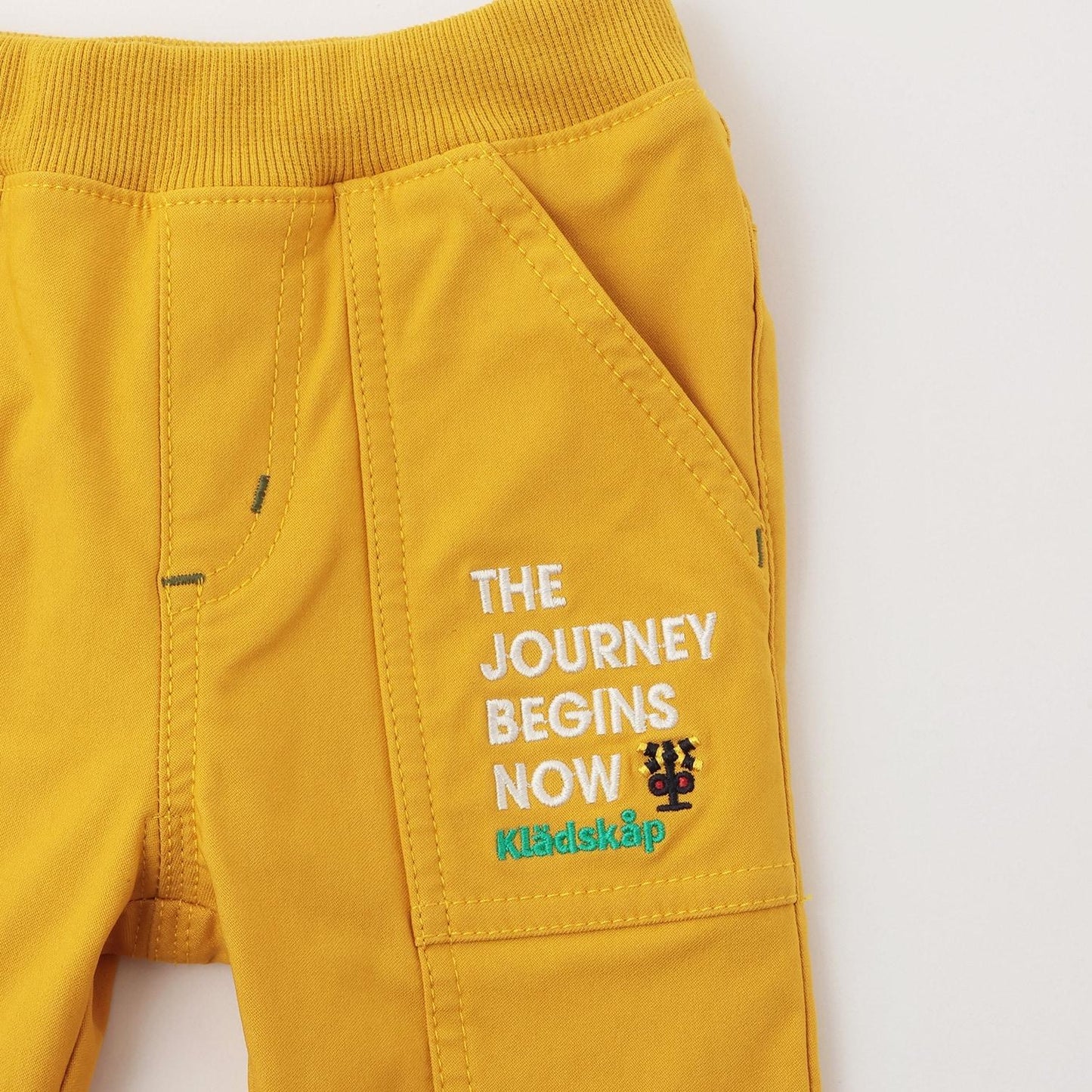 電車下襬翻邊長款直筒褲