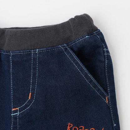 恐龍與重型機械長款直筒褲