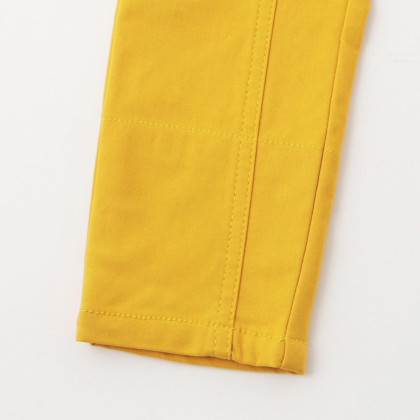 電車下襬翻邊長款直筒褲