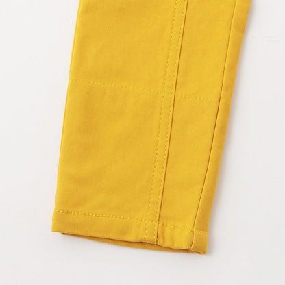 電車下襬翻邊長款直筒褲