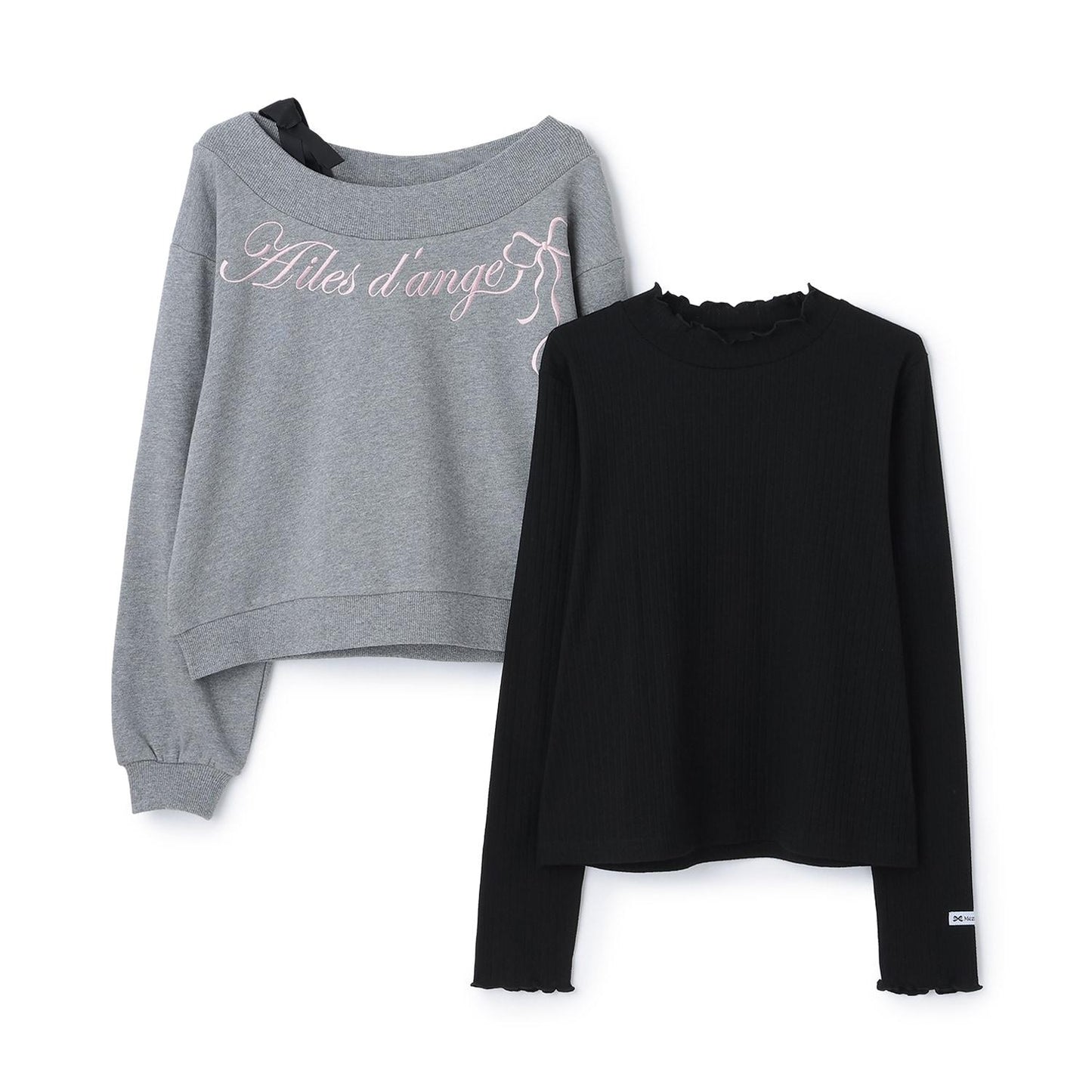 衛衣& T恤套裝（可做一字肩款式）