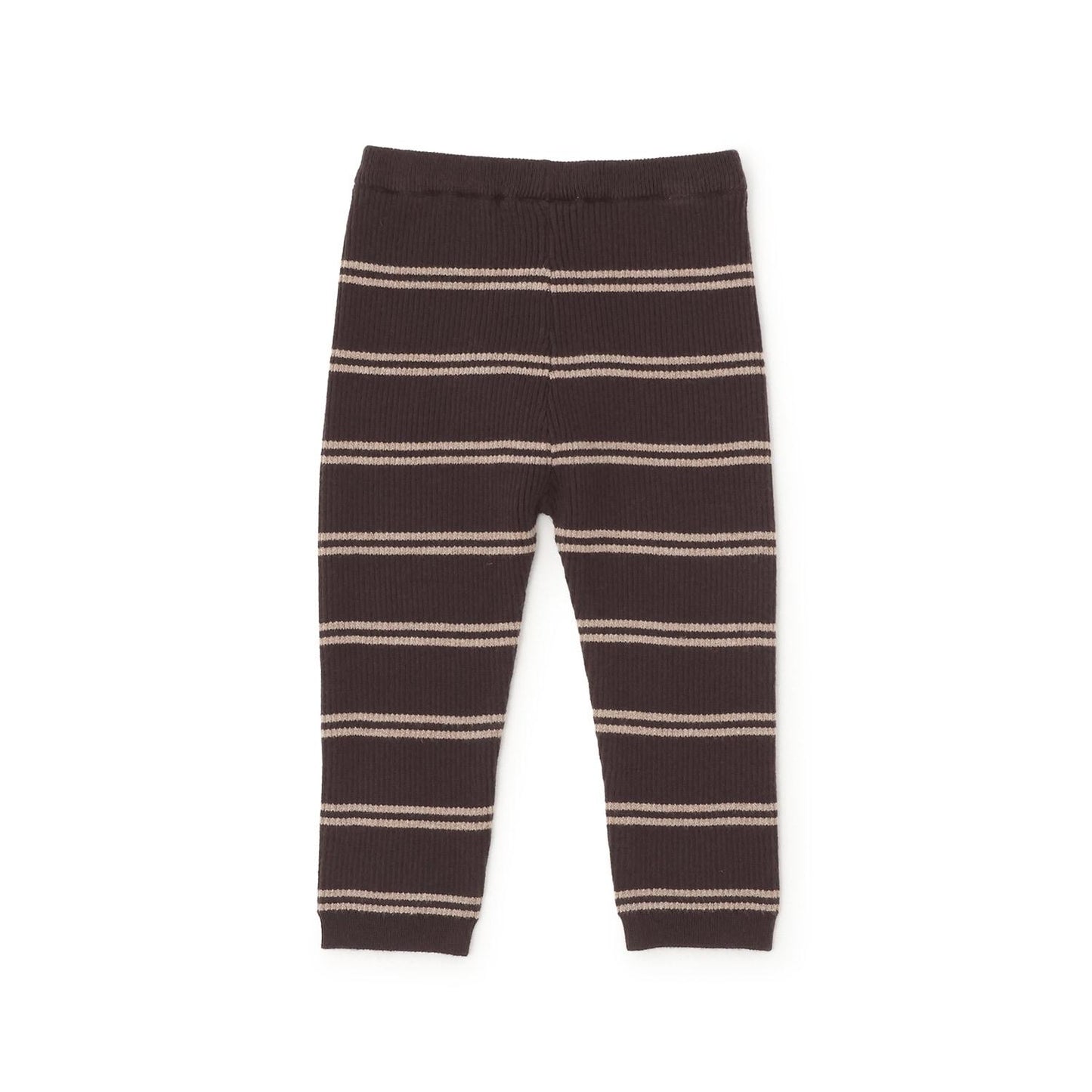 【可水洗】多色條紋針織打底褲