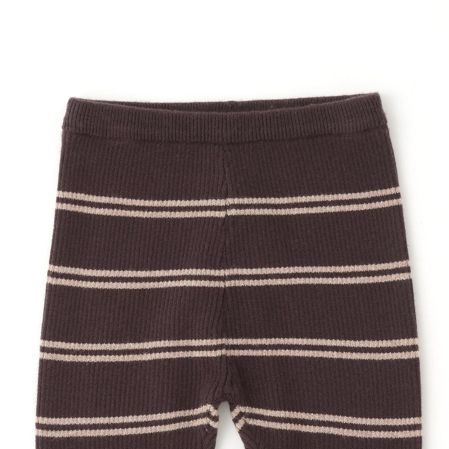 【可水洗】多色條紋針織打底褲