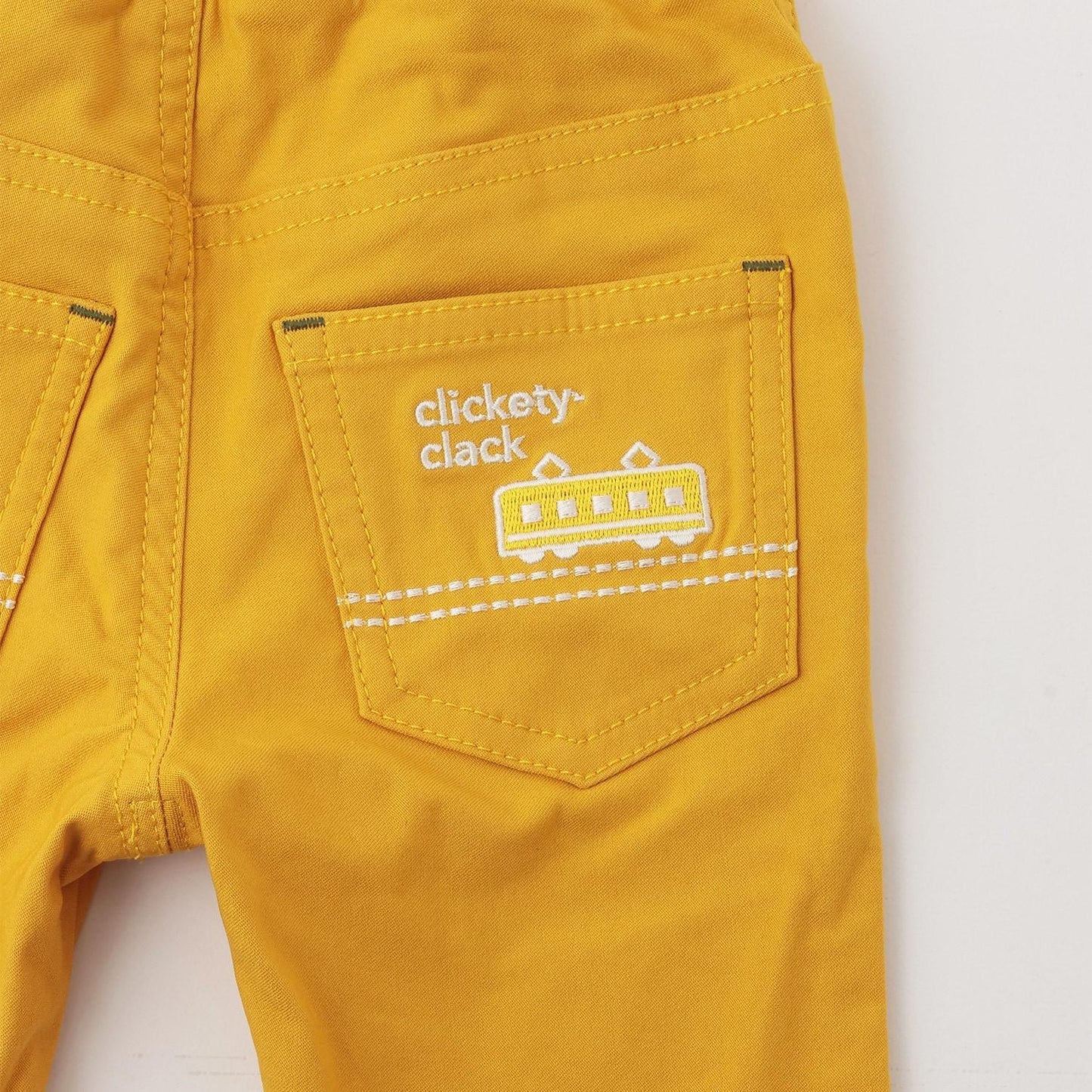 電車下襬翻邊長款直筒褲